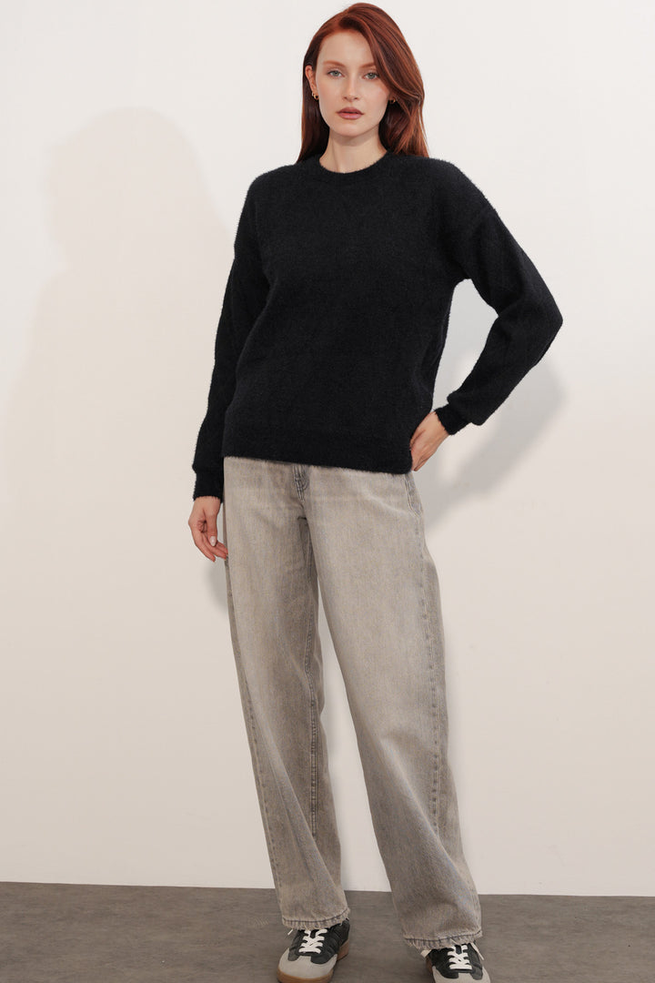 Bigdart Pull oversize à motifs 15970 - Noir