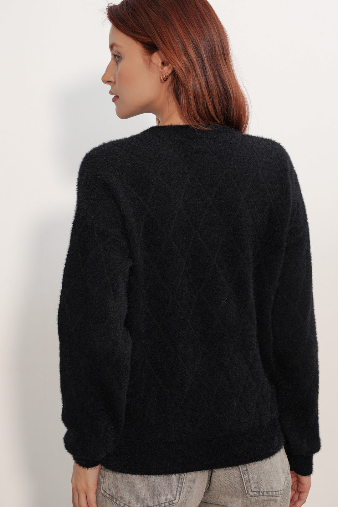 Bigdart Pull oversize à motifs 15970 - Noir