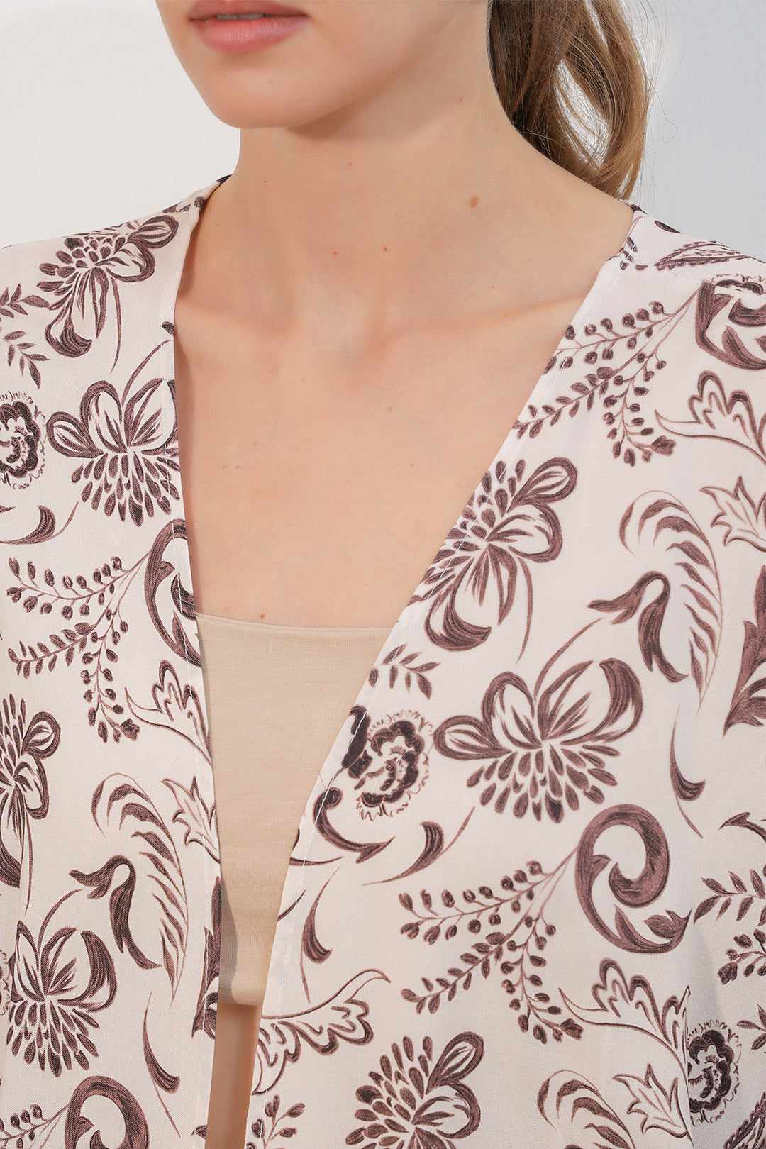 Bigdart Kimono oversize à motifs pour femme 5999 - Marron