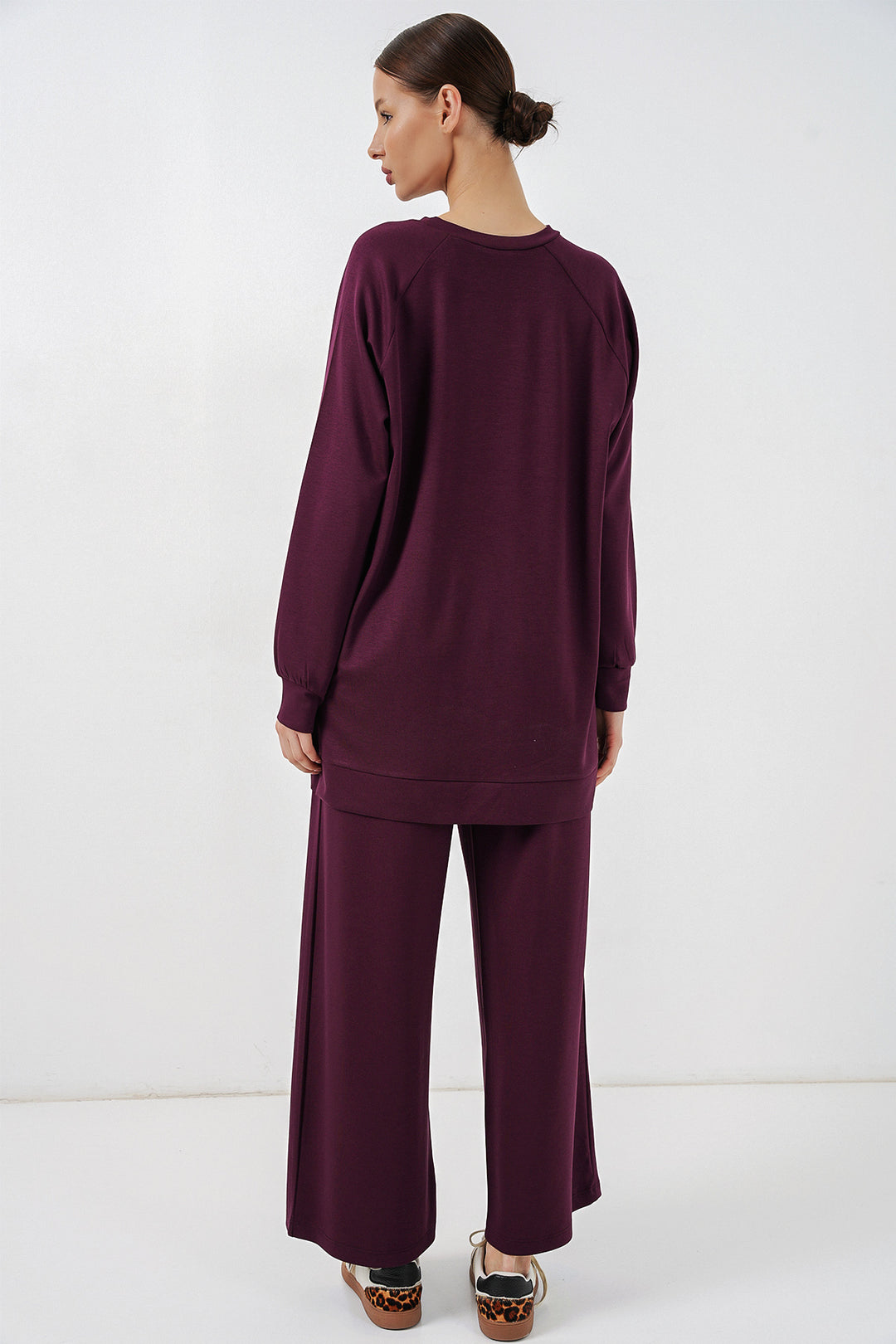Bigdart Ensemble tunique pantalon oversize à motifs femme 55462 - Violet