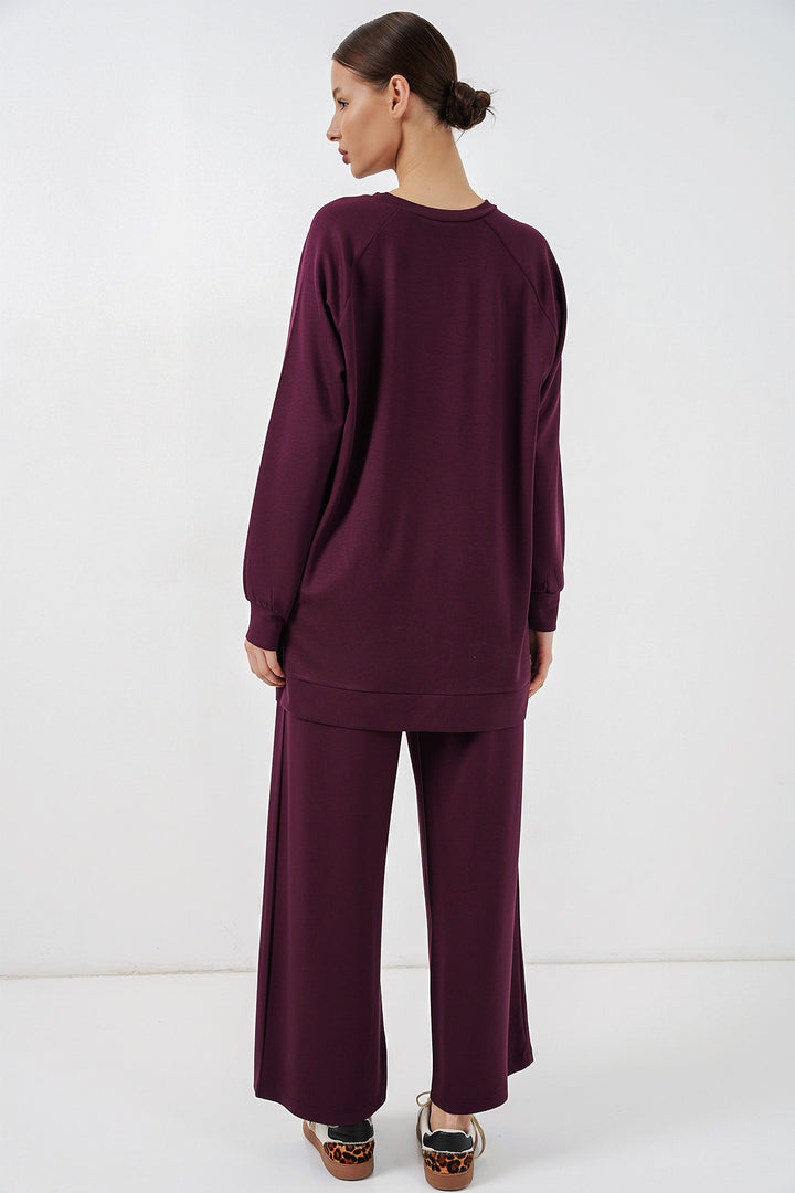Bigdart Ensemble tunique pantalon oversize à motifs femme 55462 - Violet