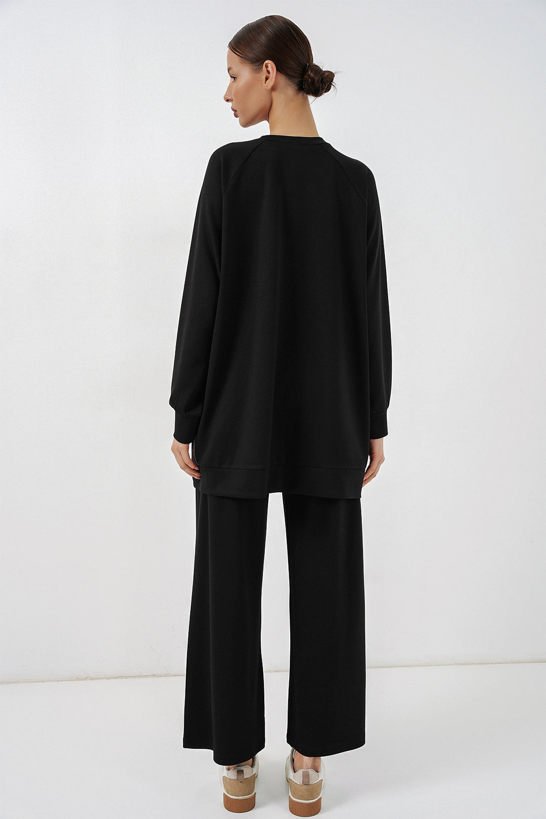 Bigdart Ensemble tunique pantalon oversize à motifs femme 55462 - Noir