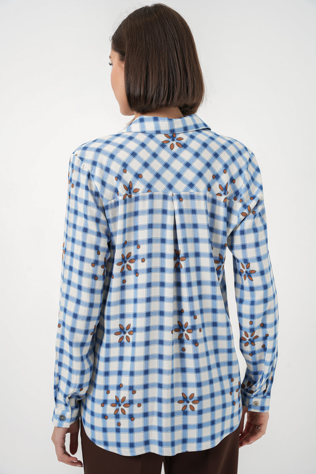 Bigdart Chemise en viscose oversize à motifs pour femme 20371 - Bleu