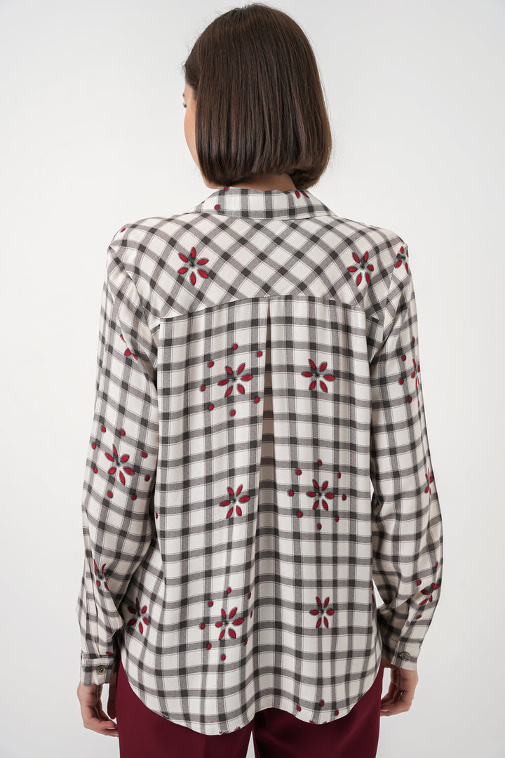 Bigdart Chemise en viscose oversize à motifs pour femme 20371 - Noir