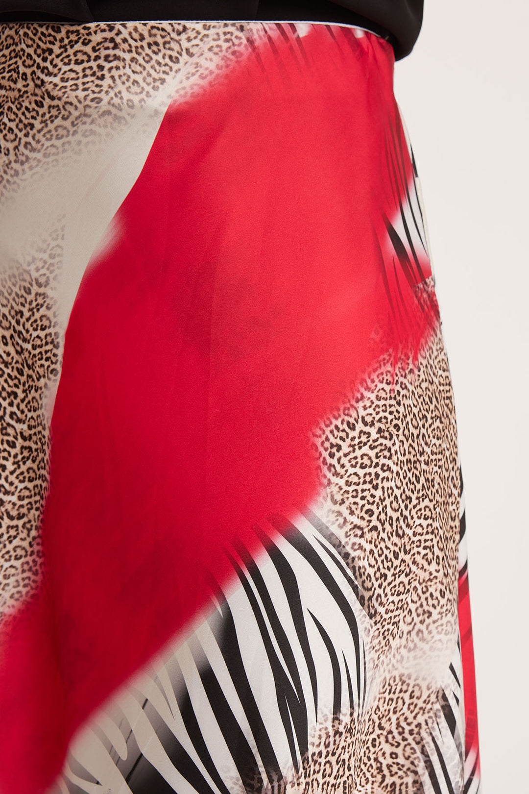 Bigdart Jupe en satin à motifs rouge et noir pour femme 15877 - Rouge