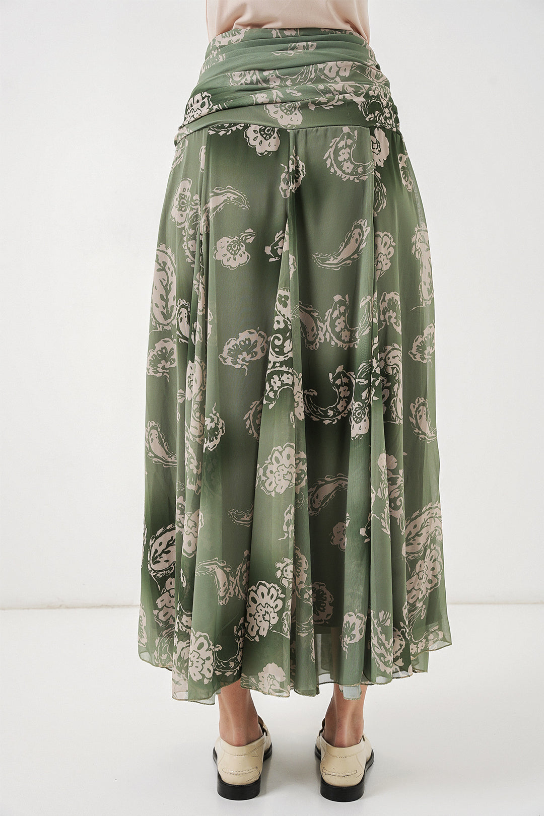 Bigdart Jupe en chiffon à motifs pour femme 8057 - Vert clair