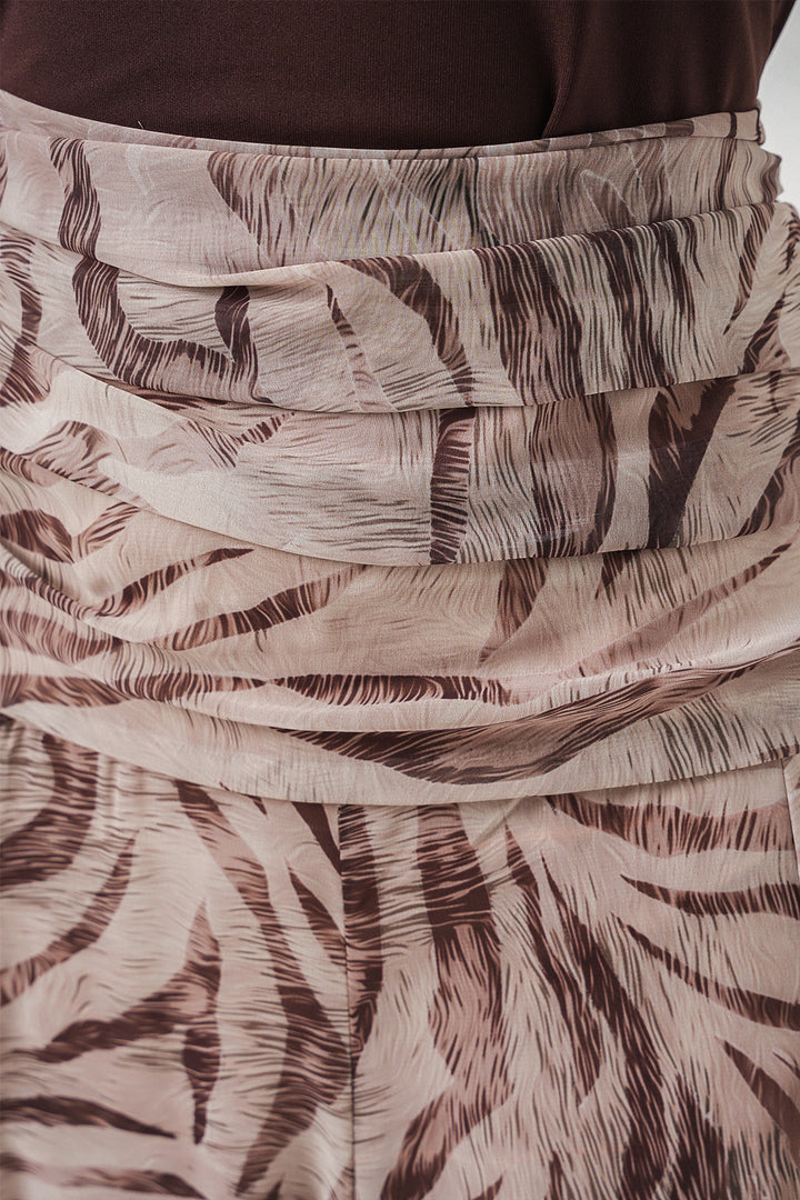 Bigdart Jupe en chiffon à motifs pour femme 8057 - Écru