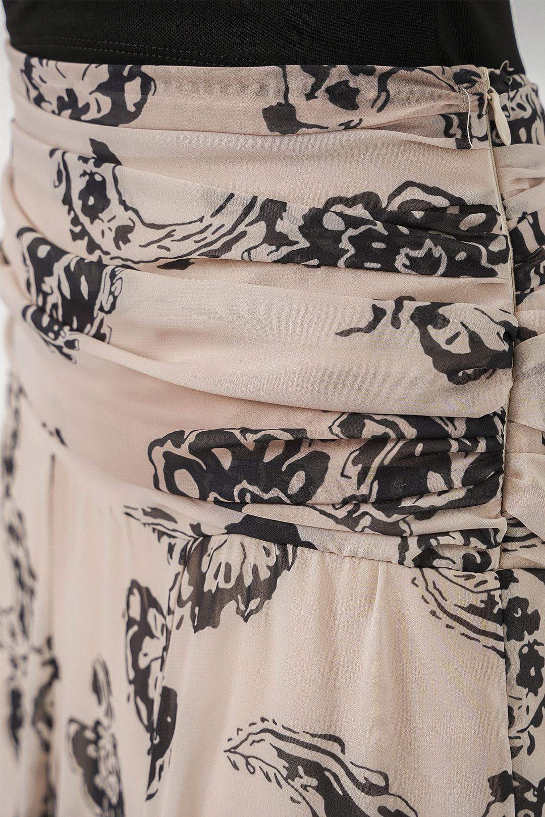 Bigdart Jupe en chiffon à motifs pour femme 8057 - Crème