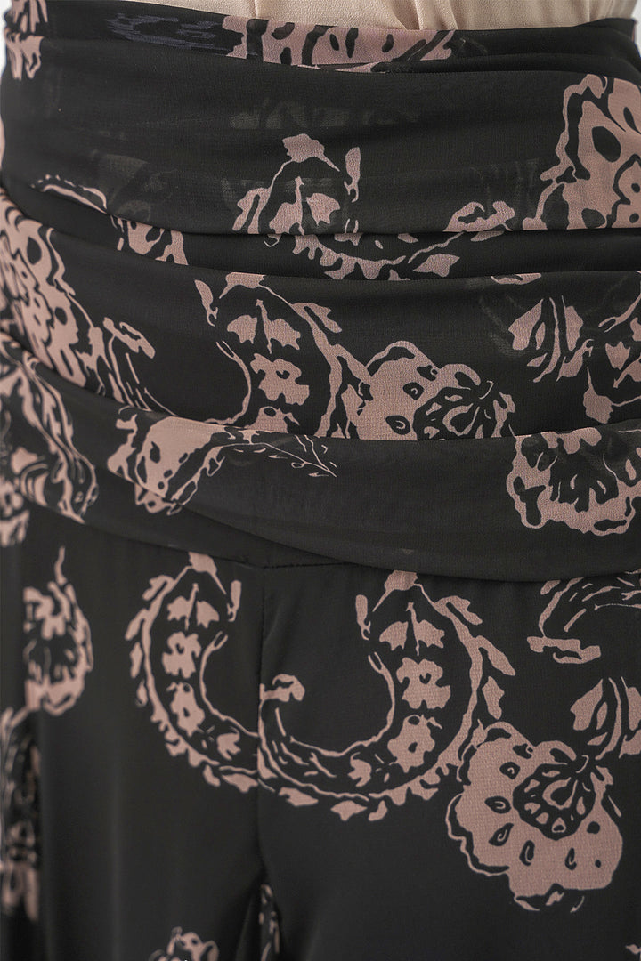 Bigdart Jupe en chiffon à motifs pour femme 8057 - Noir