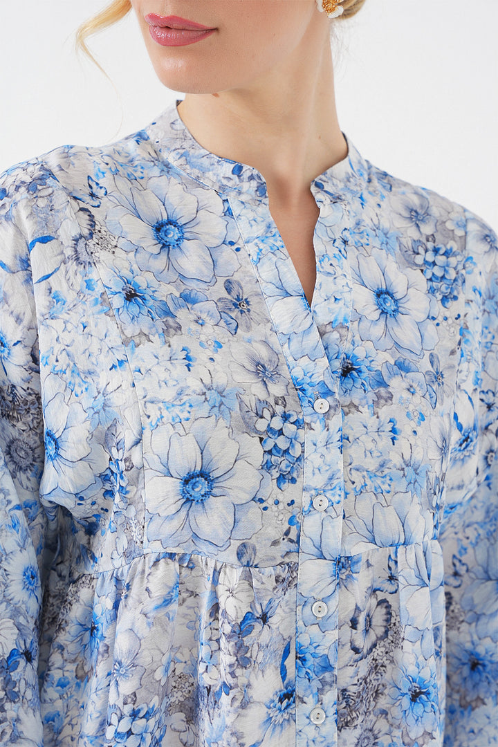 Bigdart Robe de hijab à motifs pour femmes 2583 - Bleu