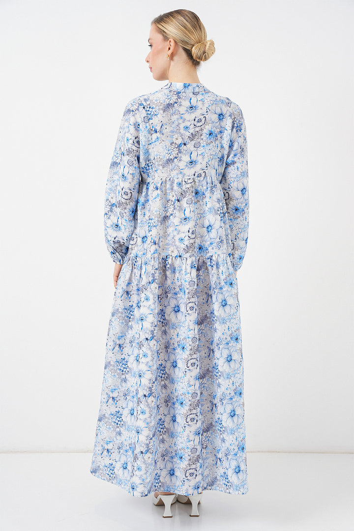 Bigdart Robe de hijab à motifs pour femmes 2583 - Bleu