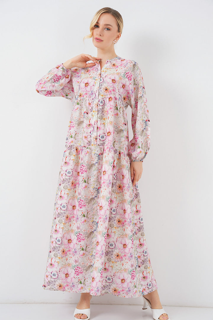 Bigdart Robe de hijab à motifs pour femmes 2583 - Rose