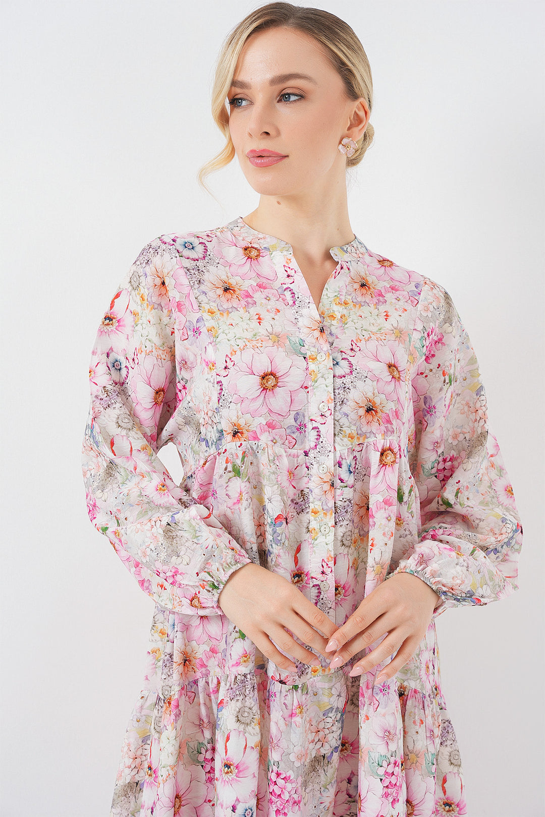 Bigdart Robe de hijab à motifs pour femmes 2583 - Rose