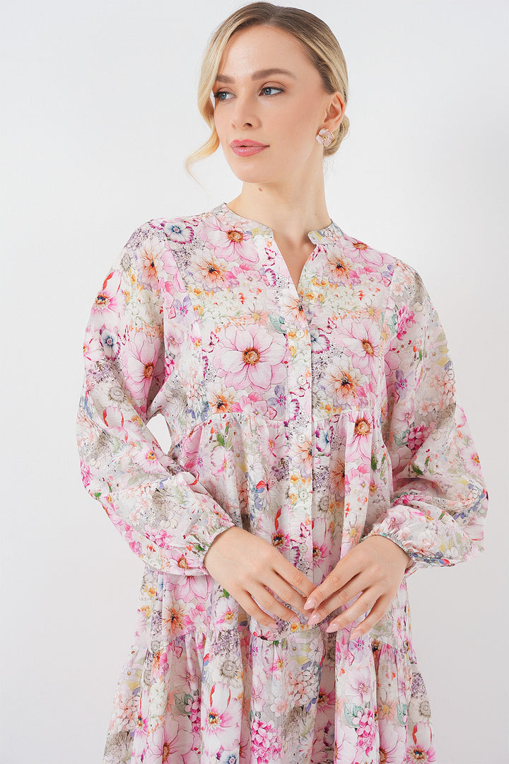 Bigdart Robe de hijab à motifs pour femmes 2583 - Rose