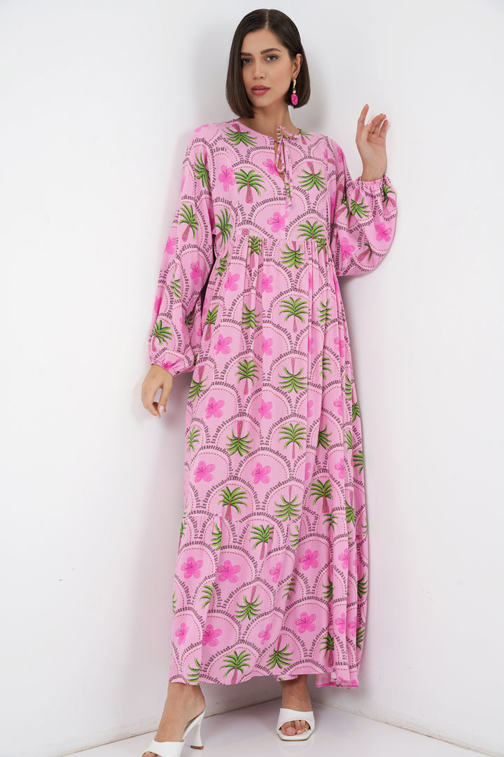 Bigdart Robe de hijab à motifs pour femme 2594 - Rose