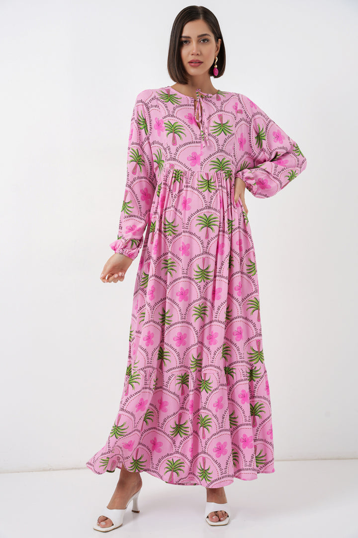 Bigdart Robe de hijab à motifs pour femme 2594 - Rose