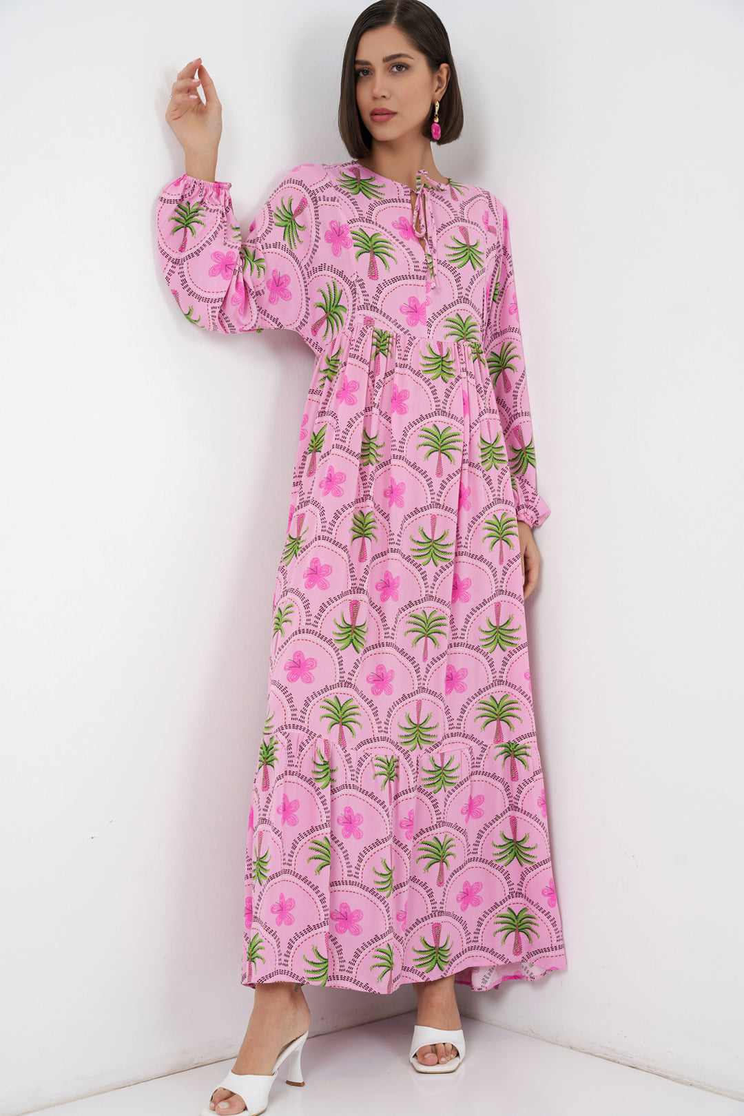Bigdart Robe de hijab à motifs pour femme 2594 - Rose