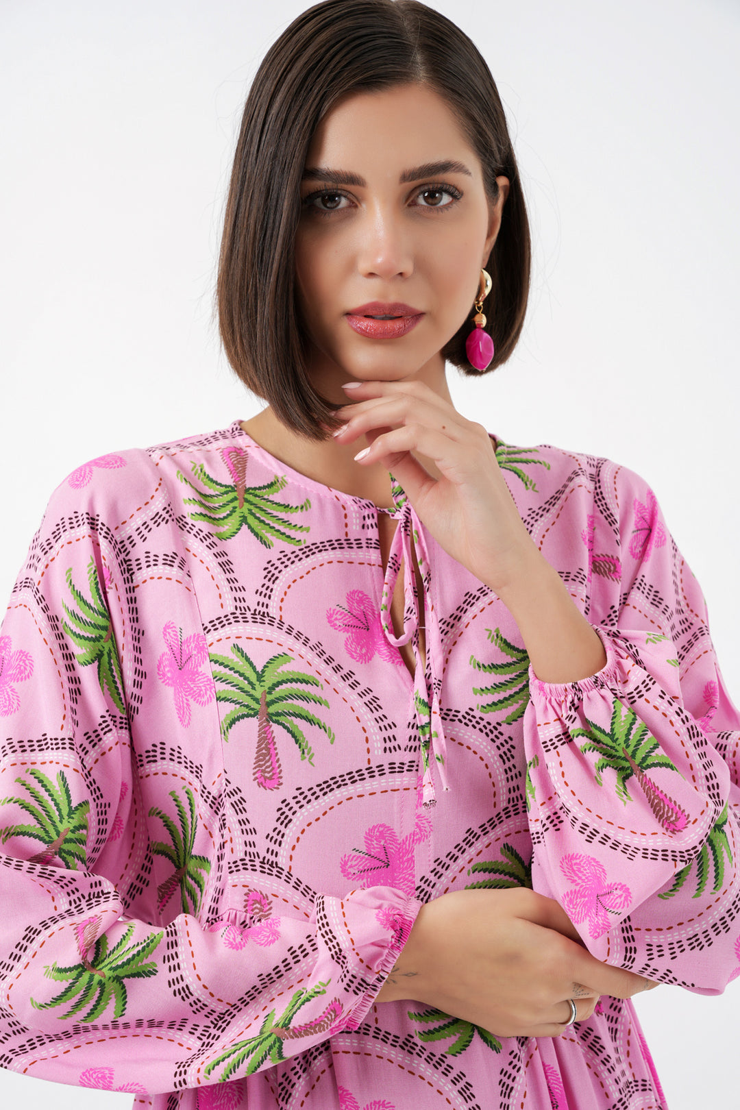 Bigdart Robe de hijab à motifs pour femme 2594 - Rose