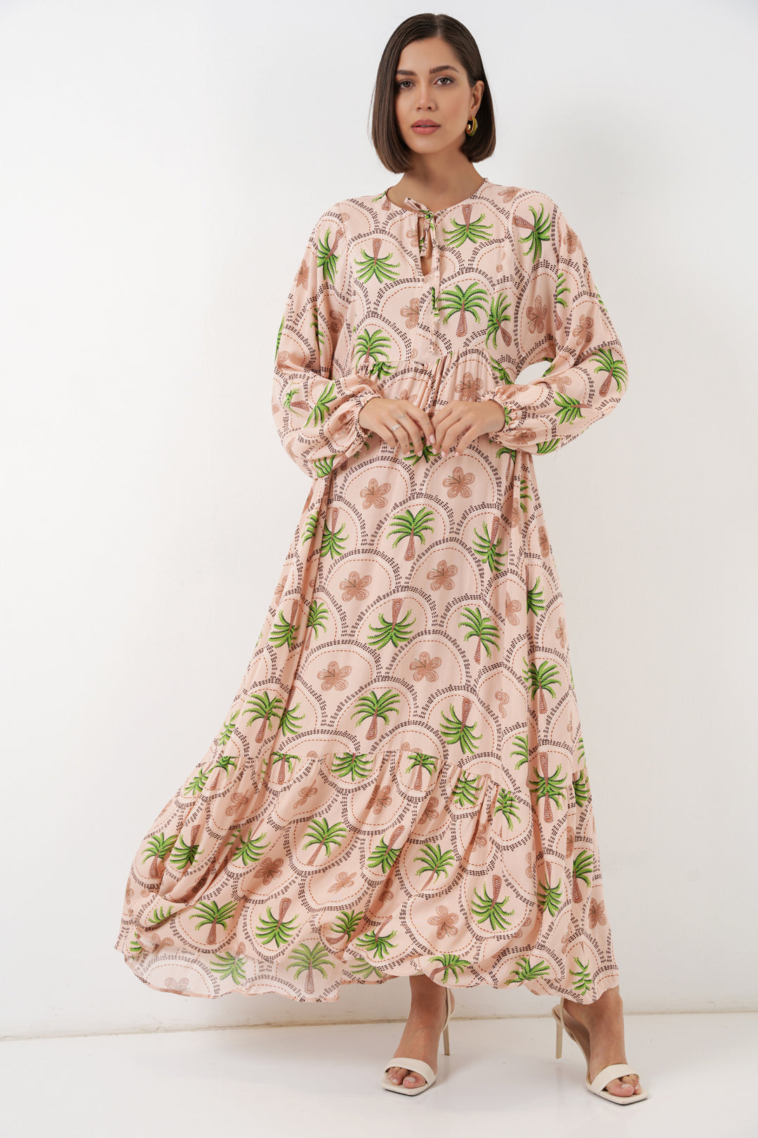 Bigdart Robe de hijab à motifs pour femmes 2594 - Poudré