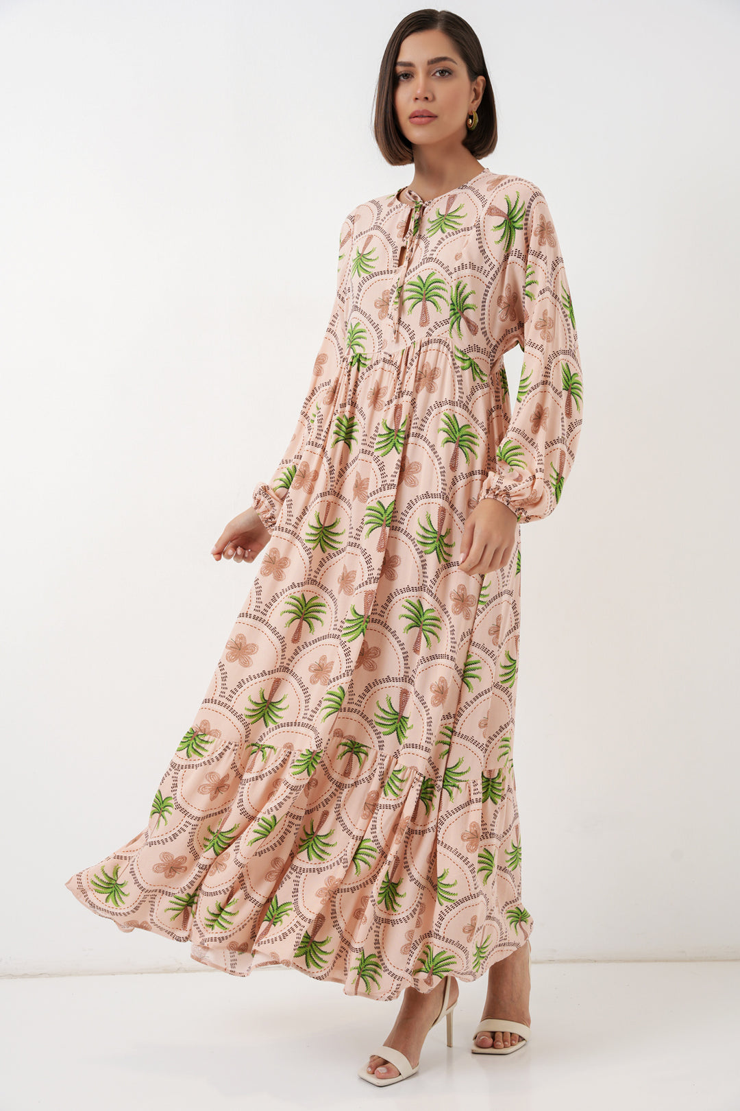 Bigdart Robe de hijab à motifs pour femmes 2594 - Poudré