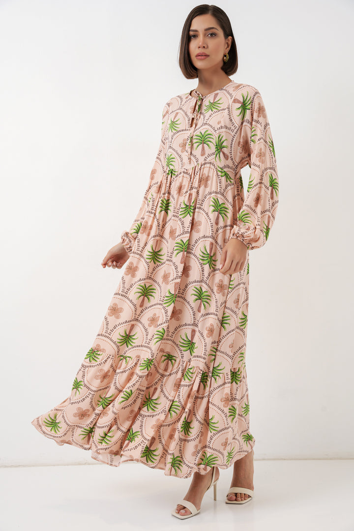 Bigdart Robe de hijab à motifs pour femmes 2594 - Poudré