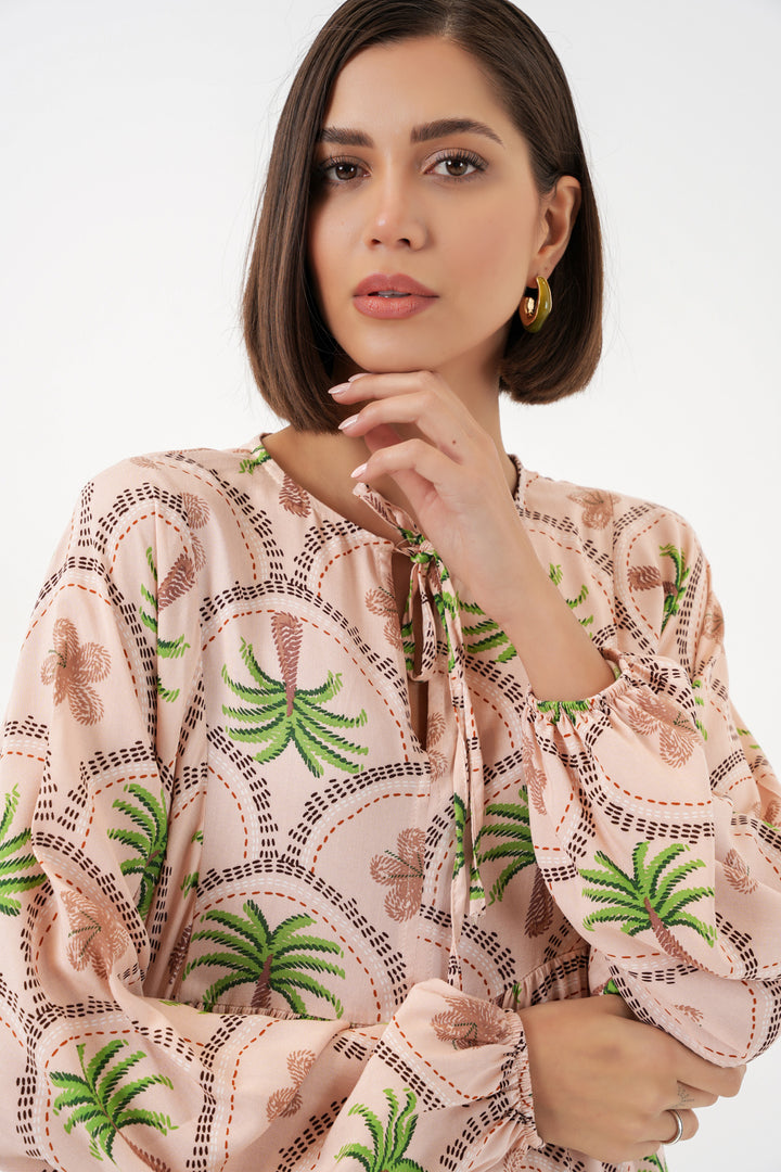 Bigdart Robe de hijab à motifs pour femmes 2594 - Poudré
