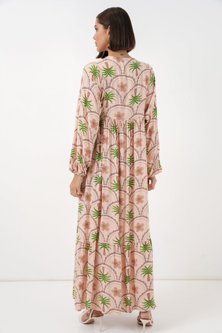 Bigdart Robe de hijab à motifs pour femmes 2594 - Poudré