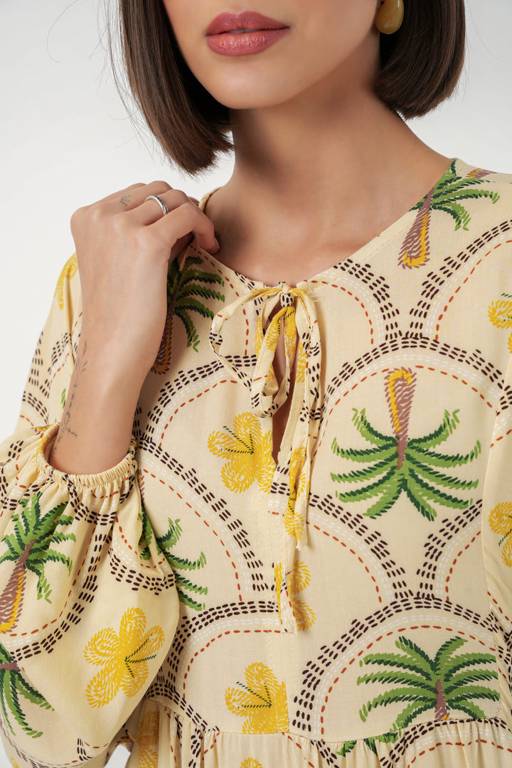 Bigdart Robe de hijab à motifs pour femme 2594 - Jaune