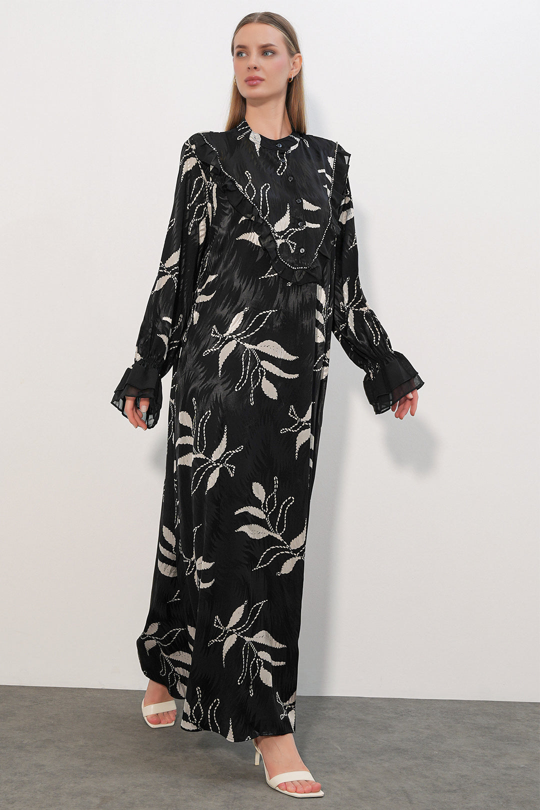 Bigdart Robe de soirée longue à motifs pour femme 2620 - Noir