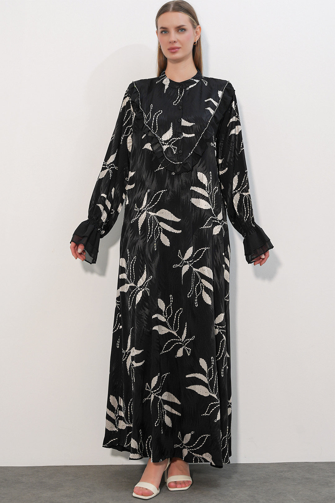 Bigdart Robe de soirée longue à motifs pour femme 2620 - Noir