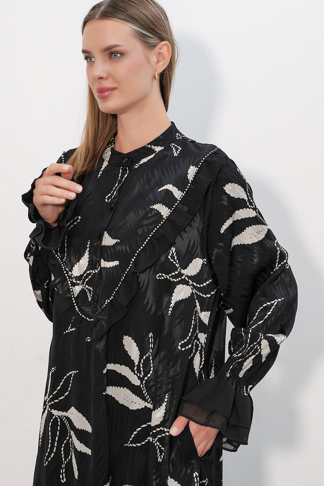Bigdart Robe de soirée longue à motifs pour femme 2620 - Noir