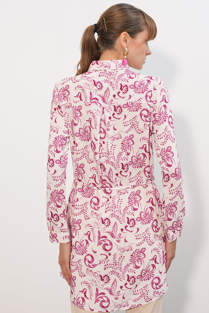 Bigdart Tunique chemise longue à motifs pour femme 5997 - Rose