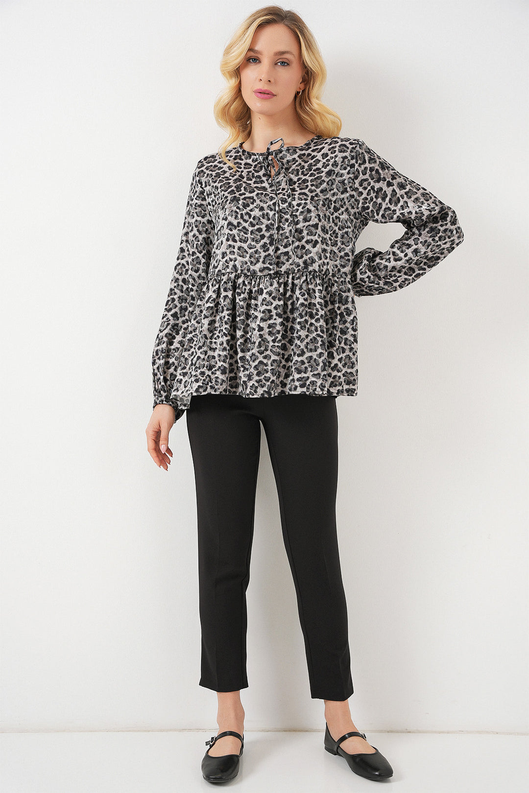 Bigdart Blouse à motifs à manches longues pour femmes 970 - Anthracite