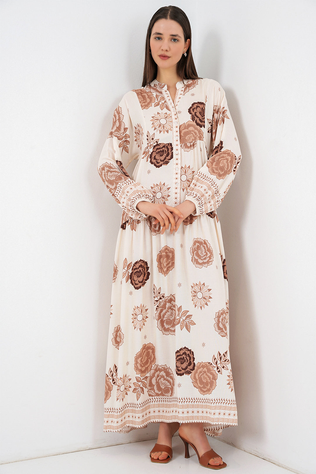 Bigdart Robe longue à motifs pour femmes 2585 - A.Bej