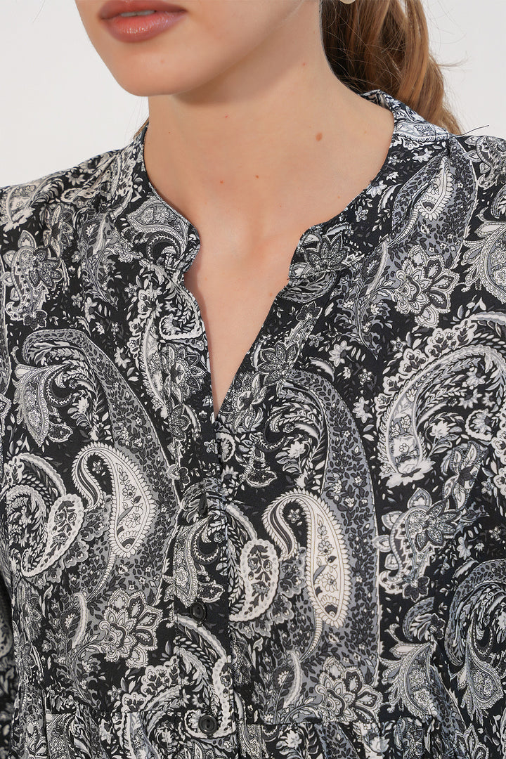 Bigdart Robe de hijab longue à motifs pour femme 2585 - Blanc