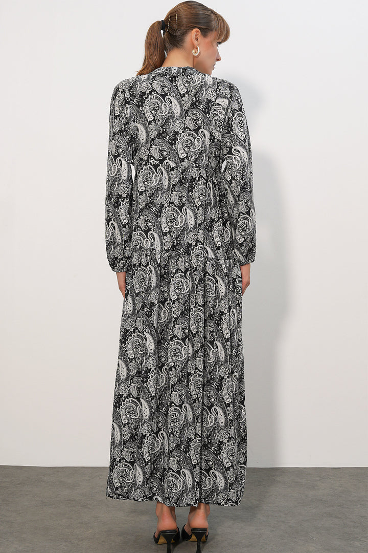 Bigdart Robe de hijab longue à motifs pour femme 2585 - Blanc