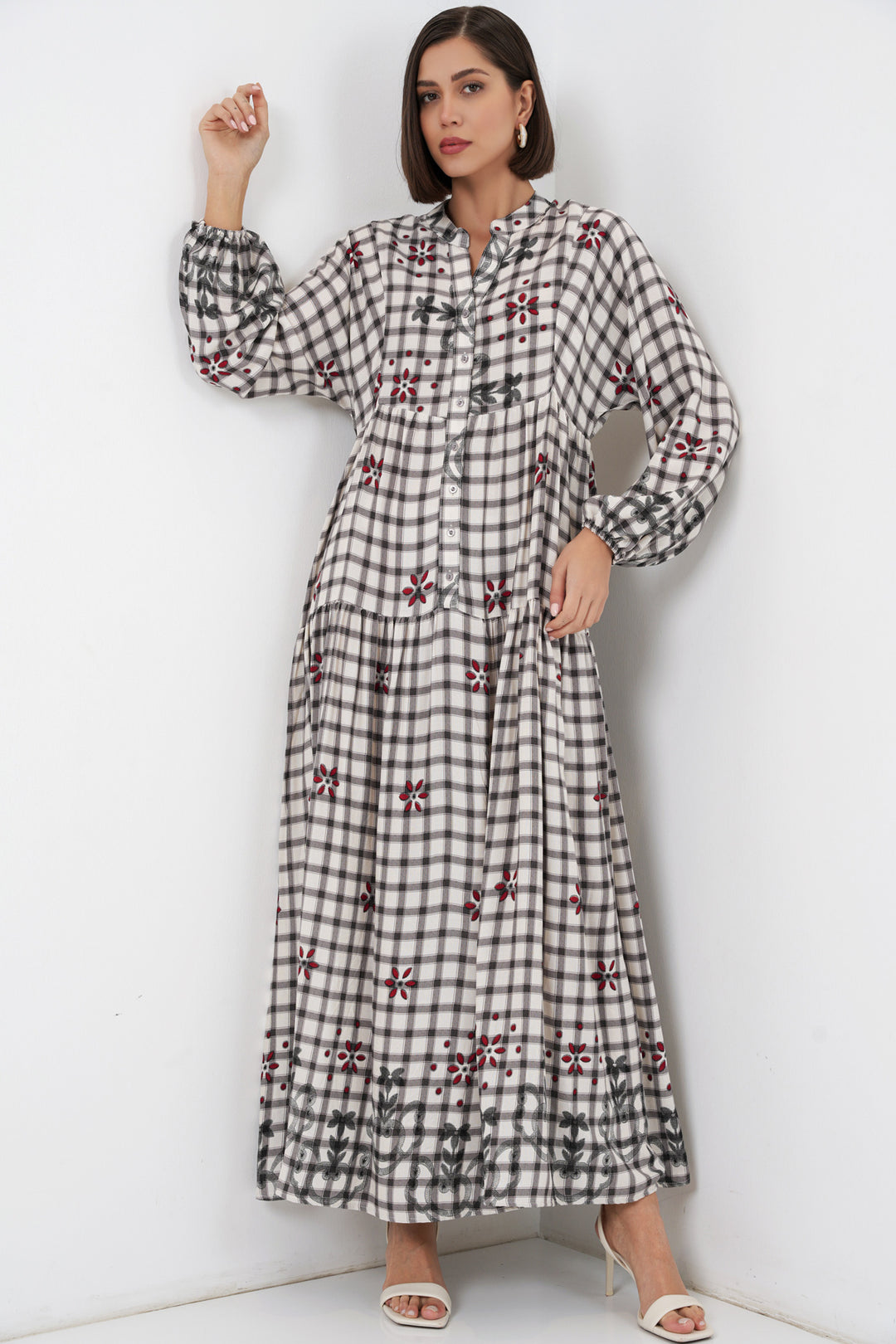 Bigdart Robe longue à motifs pour femme 2585 - A.Gris