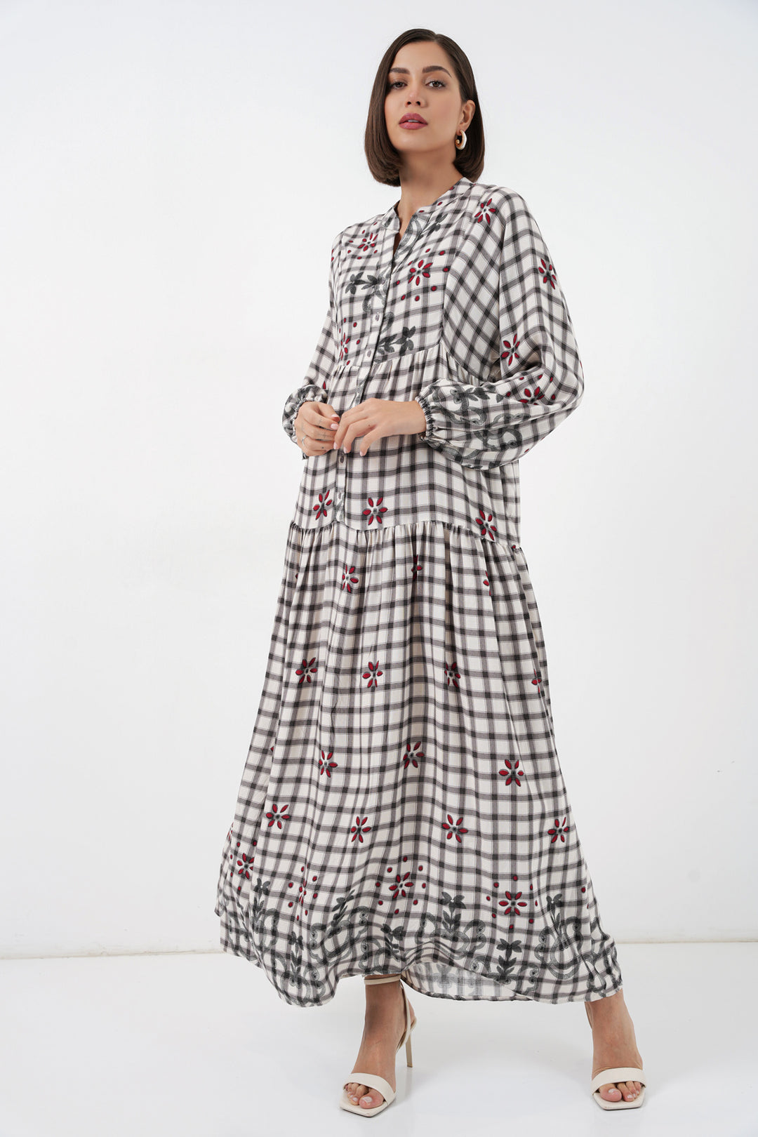 Bigdart Robe longue à motifs pour femme 2585 - A.Gris