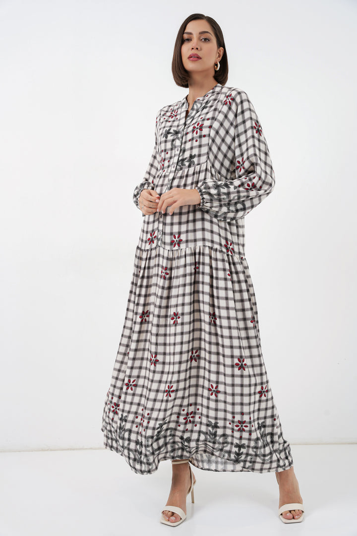 Bigdart Robe longue à motifs pour femme 2585 - A.Gris