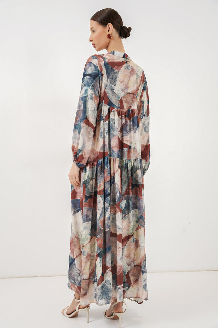 Bigdart Robe longue à motifs pour femme 2585 - a. Brique