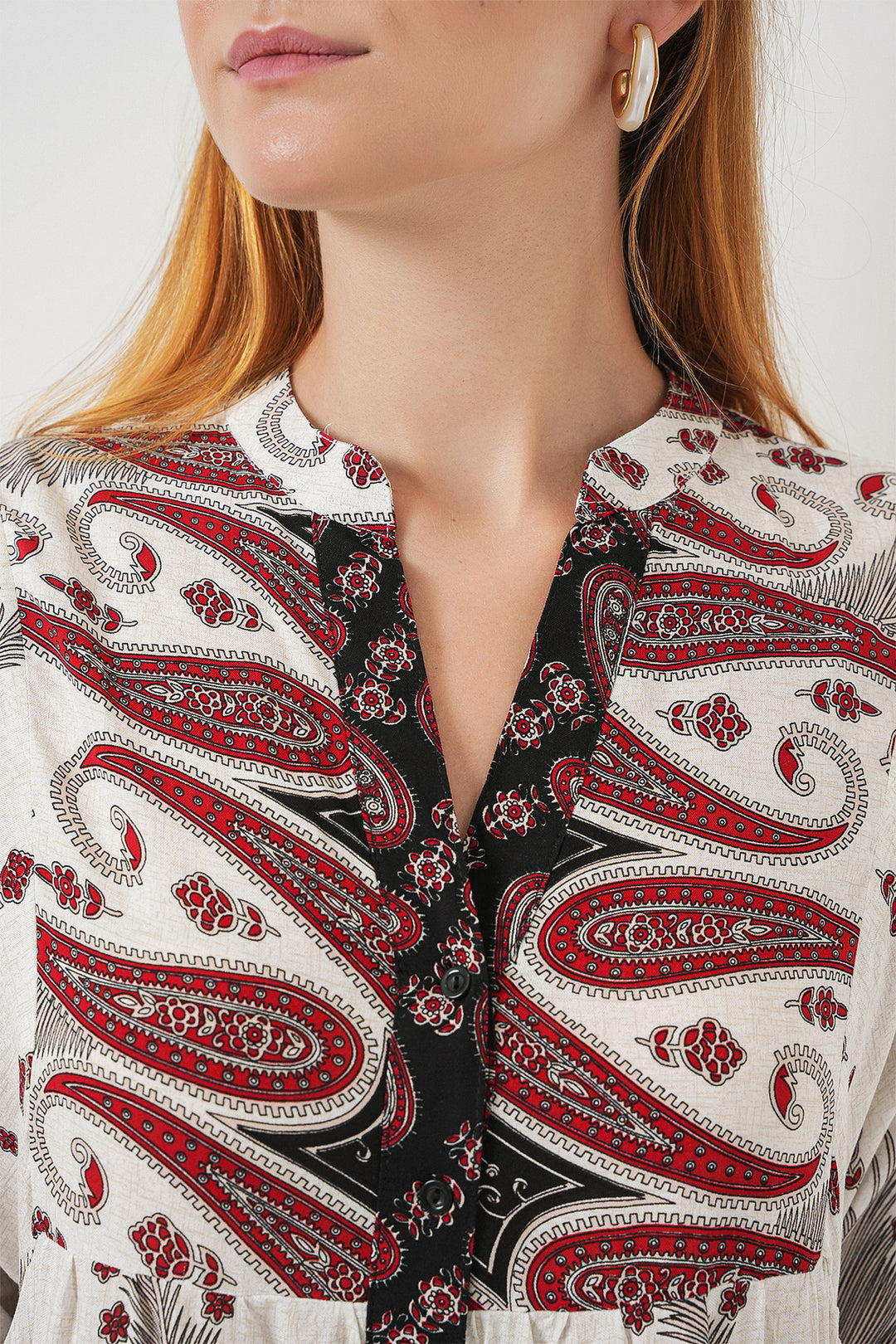 Bigdart Robe longue modeste à motifs pour femme 2585 - A.Rouge
