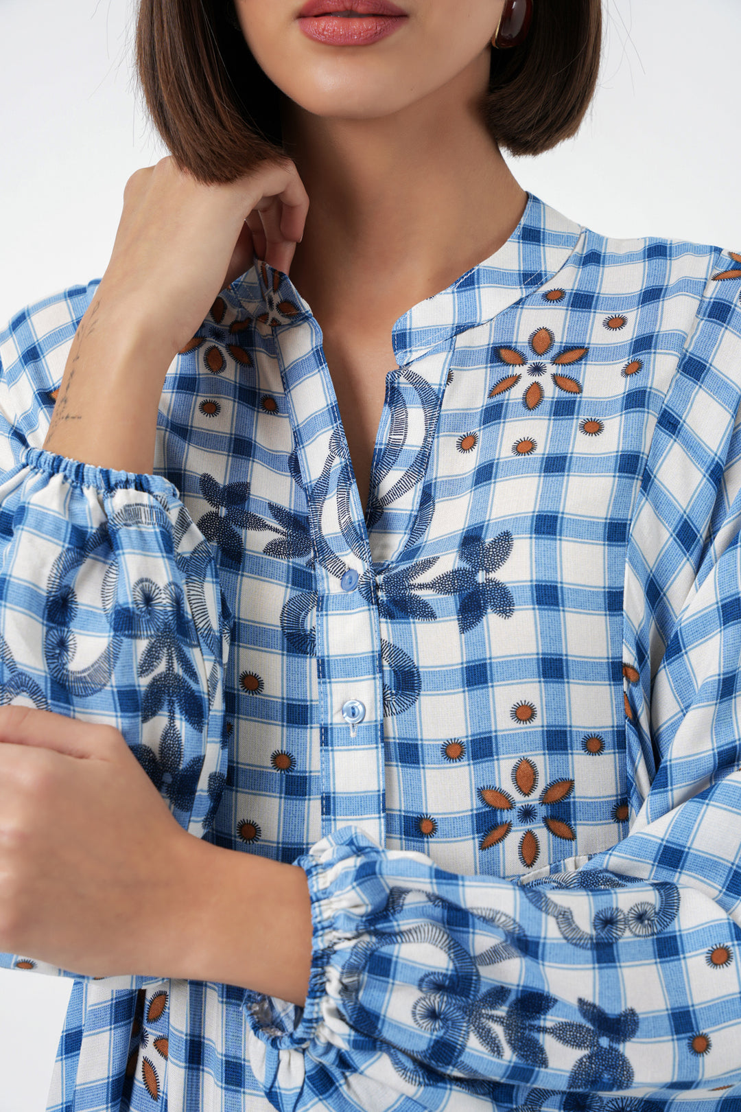 Bigdart Robe de hijab longue à motifs pour femmes 2585 - Bleu