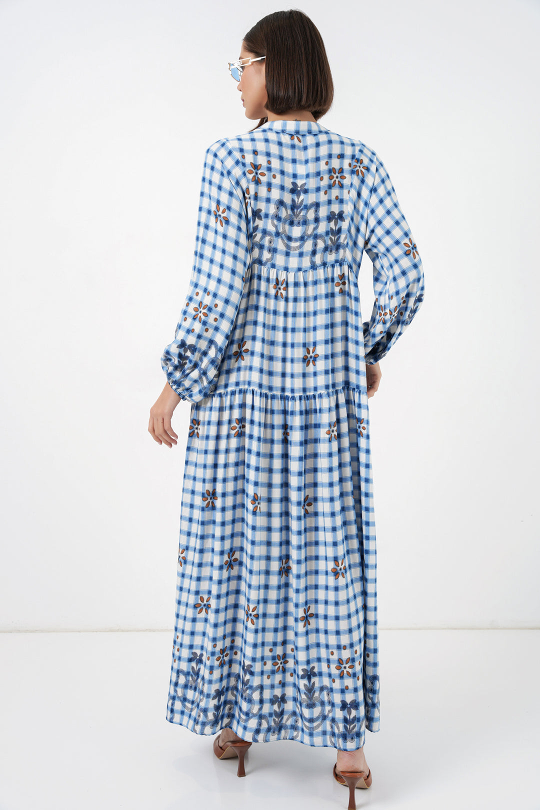 Bigdart Robe de hijab longue à motifs pour femmes 2585 - Bleu