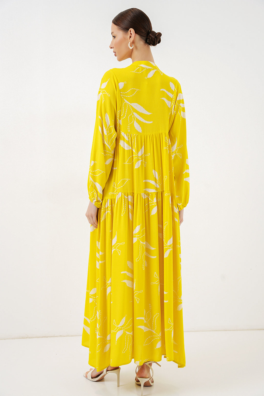 Bigdart Robe longue modestie à motifs femme 2585 - Jaune