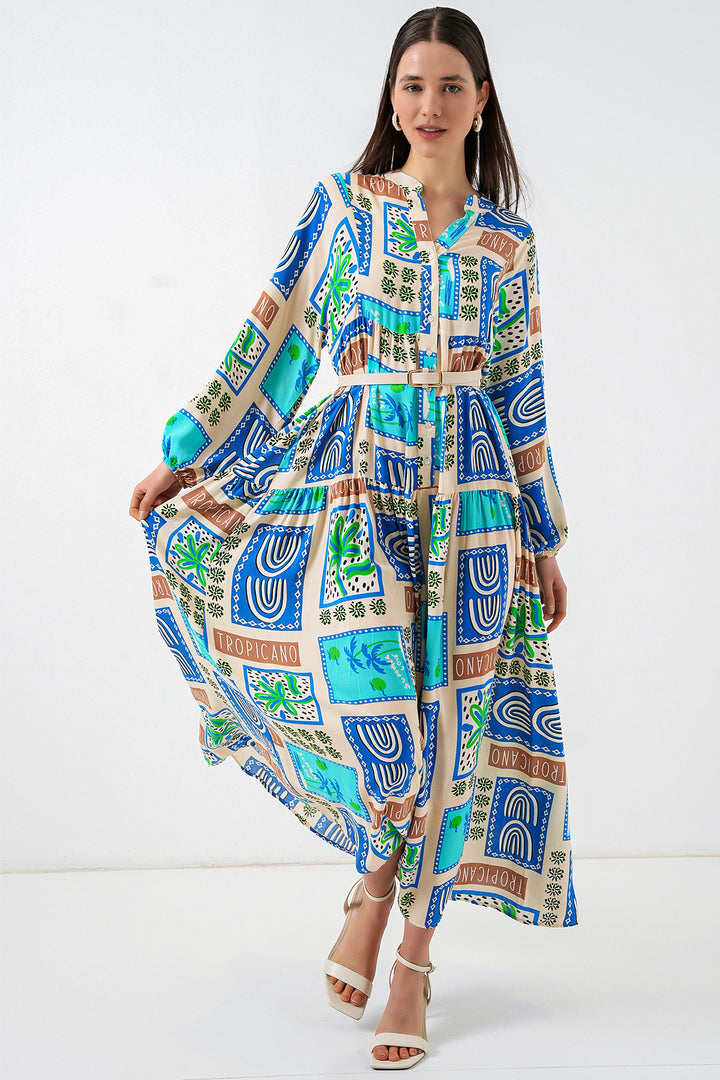 Bigdart Robe longue modifiée pour femme 2585 - Turquoise clair