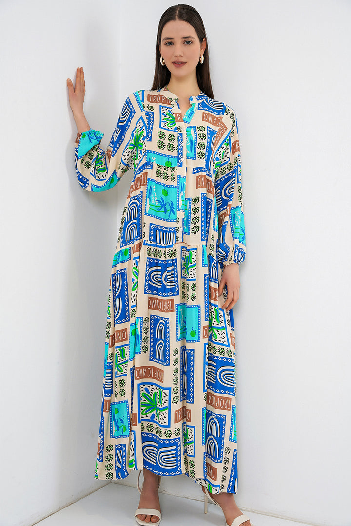 Bigdart Robe longue modifiée pour femme 2585 - Turquoise clair