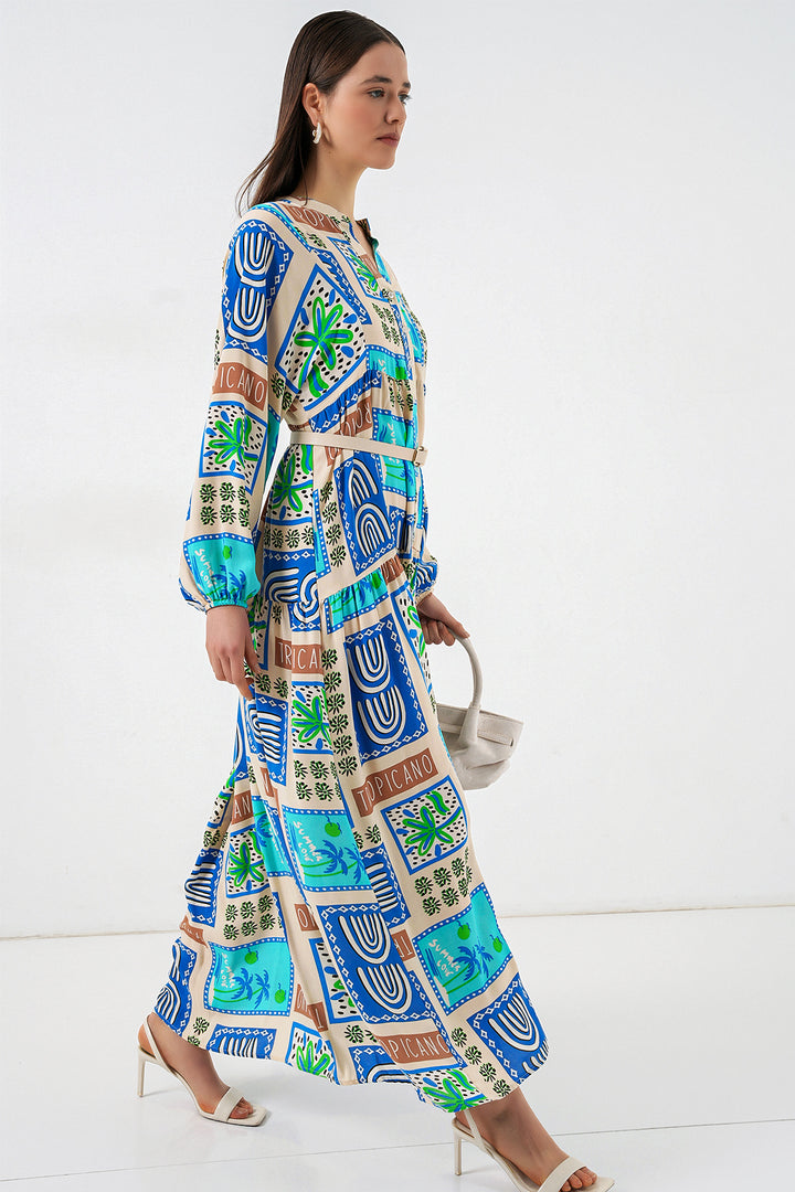 Bigdart Robe longue modifiée pour femme 2585 - Turquoise clair