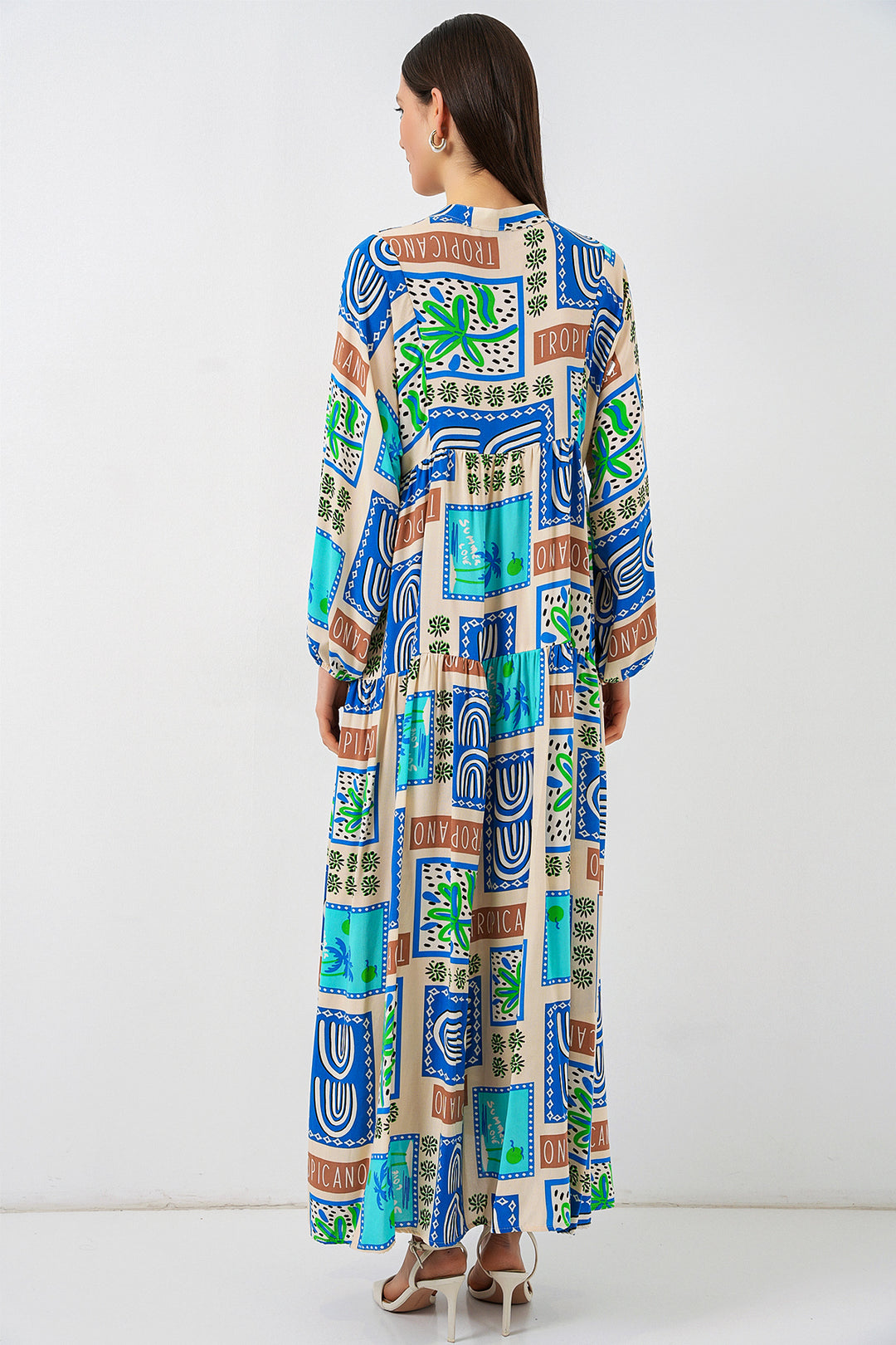 Bigdart Robe longue modifiée pour femme 2585 - Turquoise clair