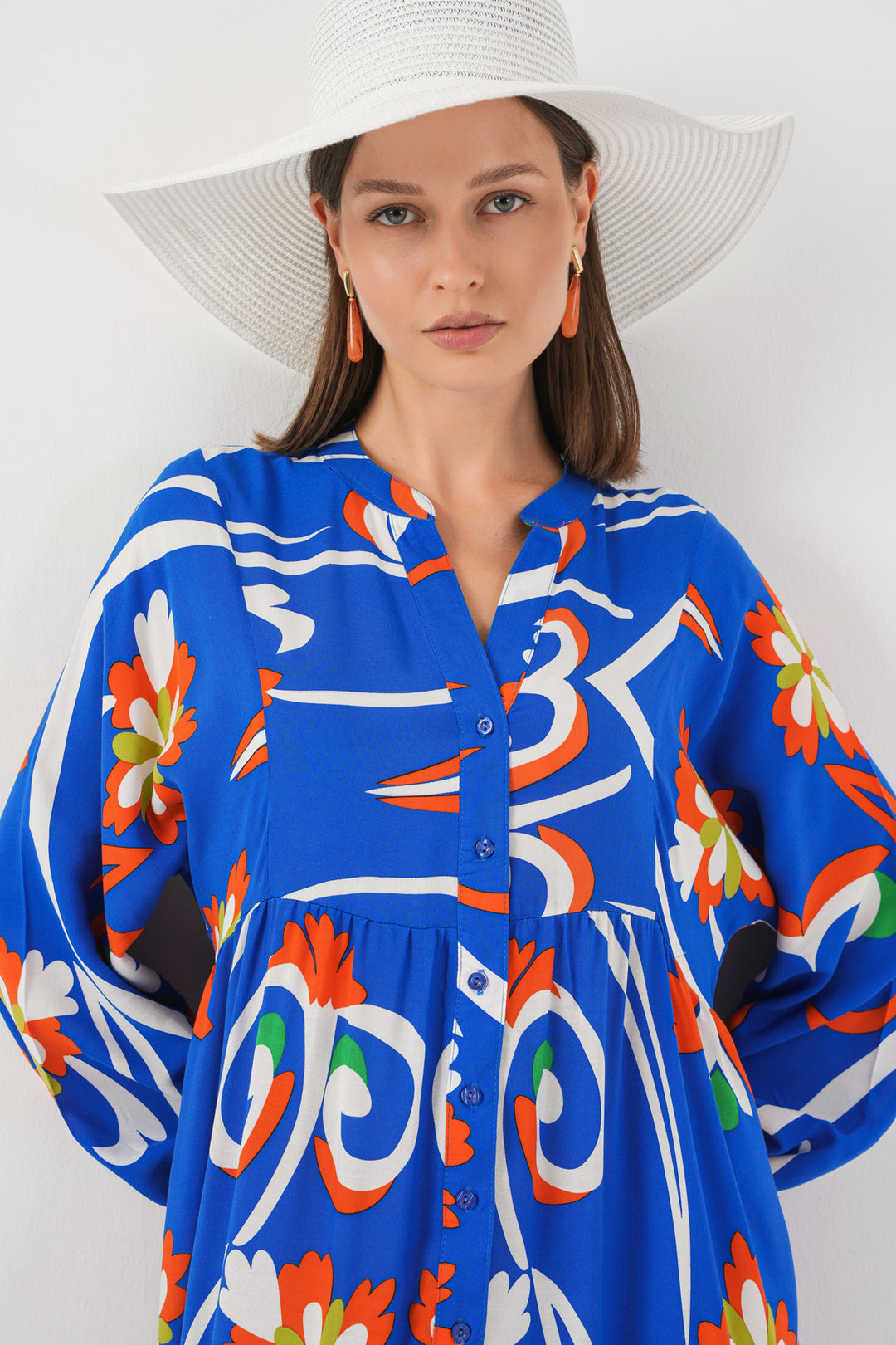 Bigdart Robe longue à motifs pour femme 2585 - Orange A.