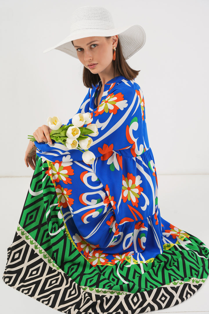 Bigdart Robe longue à motifs pour femme 2585 - Orange A.